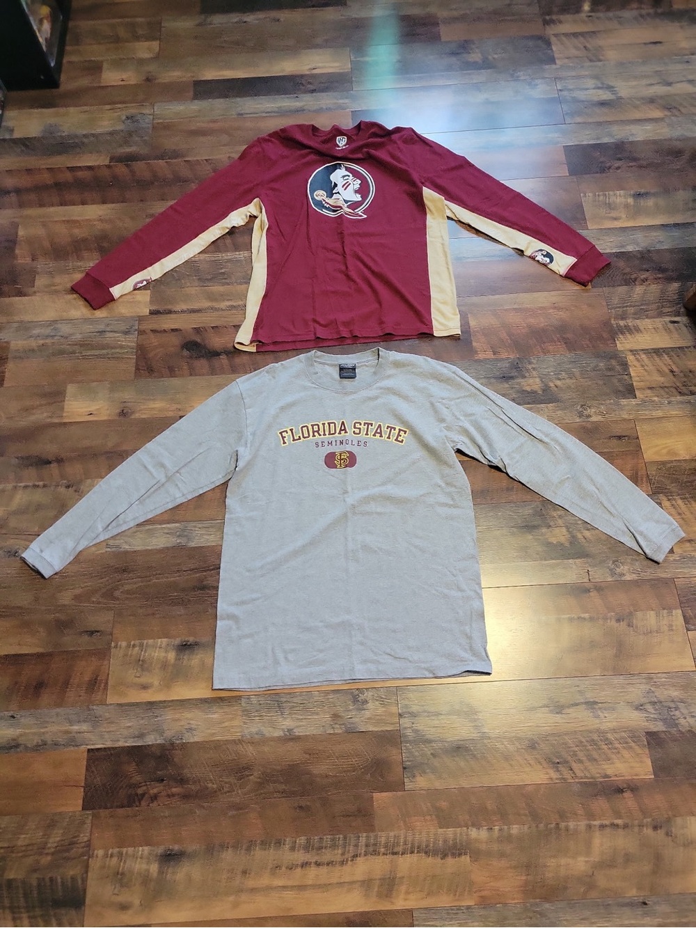 Lot of 2 FSU long sleeve t-shirts XL, one great condition and the other ok